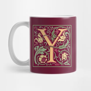 William Morris Vintage Letter Y Mug